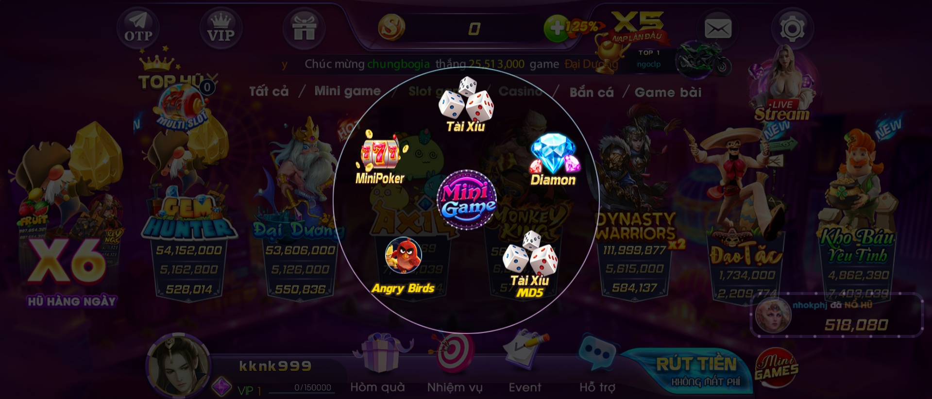 Cổng game Sanvip cá cược hiện đại cùng với Mini game