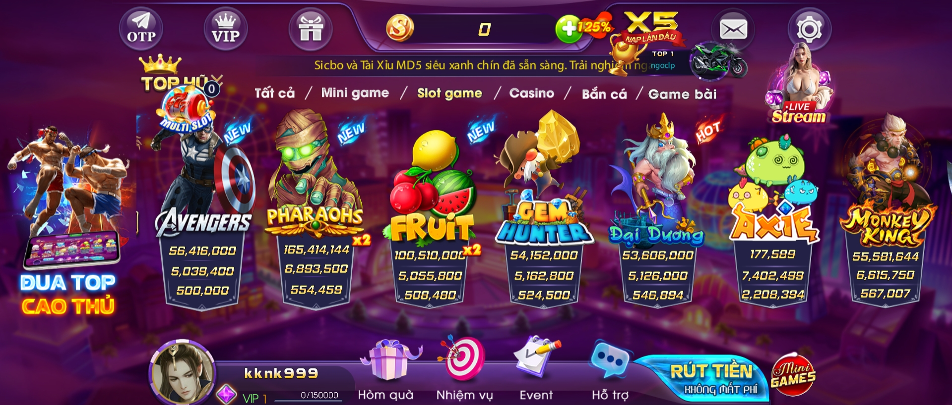 Top 3 game hay nhất tại nổ hũ Sanvip