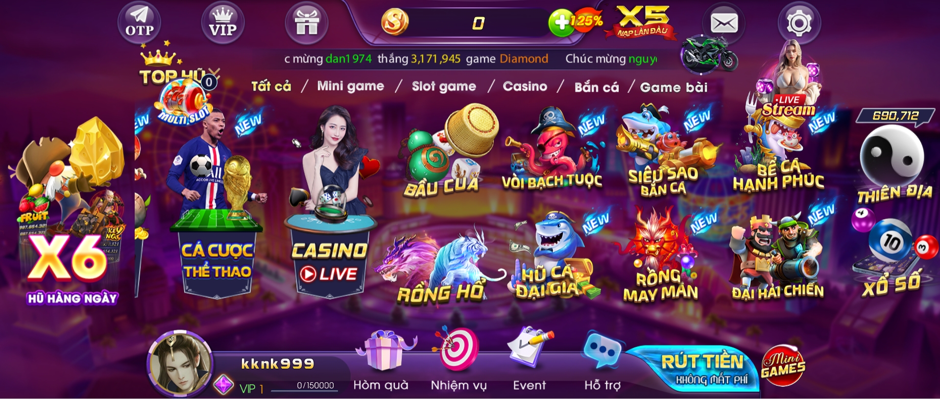 Những game có tại casino Sanvip